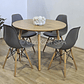 Comedor Mesa Aura Wood 100cms  + 4 Sillas Eames  - Miniatura 3