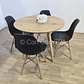 Comedor Mesa Aura Wood 100cms  + 4 Sillas Eames  - Miniatura 5