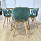 Comedor Mesa Wood 100cm + 4 Sillas Mariposa Velvet - Miniatura 4