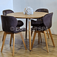 Comedor Mesa Wood 100cm + 4 Sillas Mariposa Velvet - Miniatura 8