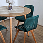 Comedor Mesa Wood 100cm + 4 Sillas Mariposa Velvet - Miniatura 12