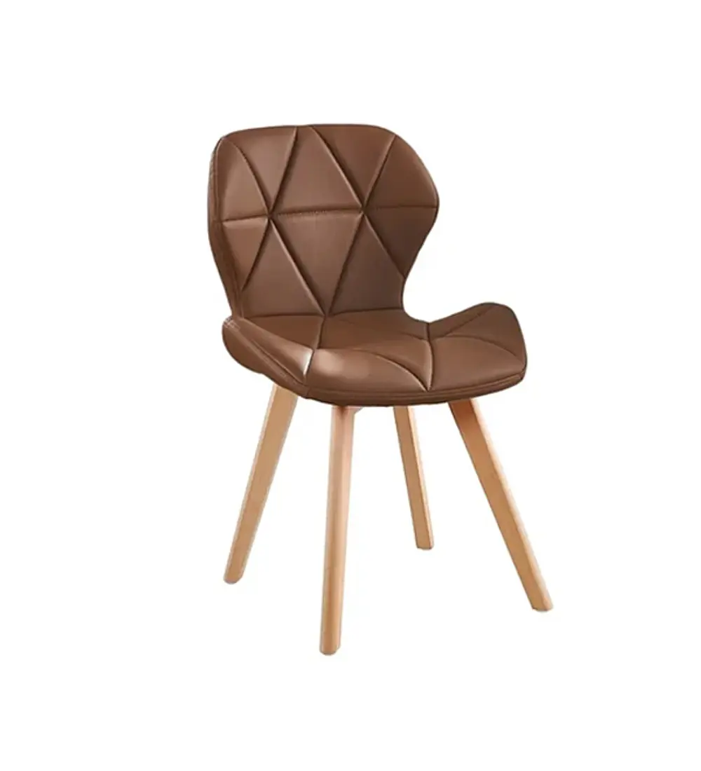 Comedor Mesa Aura Wood 100cms  + 4 Sillas Mariposa Ecocuero Wood 