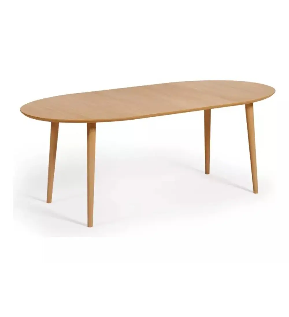Comedor Mesa Aura Wood 100cms + 4 Silla Eames Mariposa Ecocuero