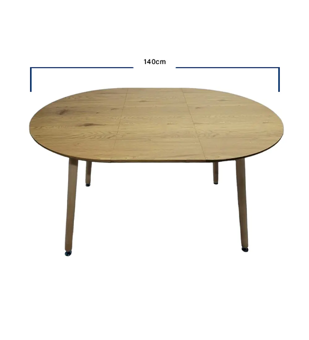 Comedor Mesa Aura Wood 100cms + 4 Silla Eames Mariposa Ecocuero
