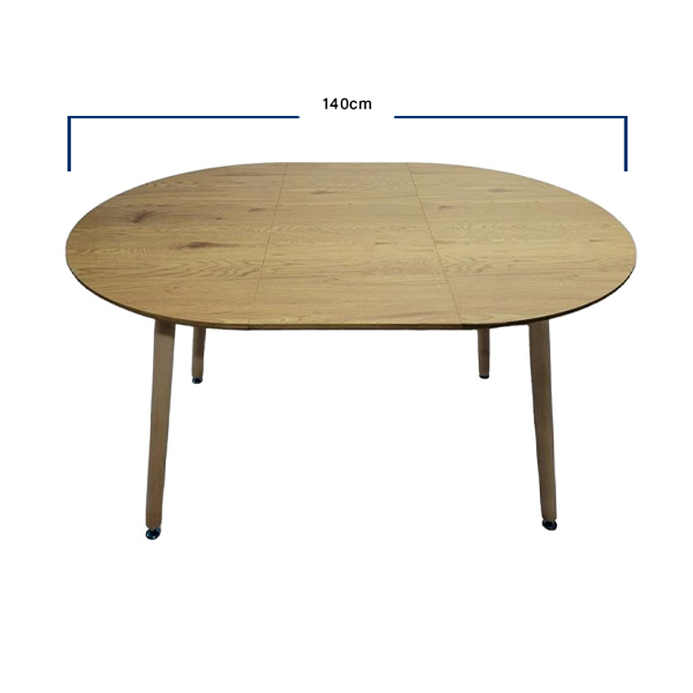 Comedor Mesa Aura Wood 100cms + 4 Silla Eames Mariposa Ecocuero 15