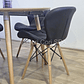 Comedor Mesa Aura Wood 100cms + 4 Silla Eames Mariposa Ecocuero - Miniatura 5