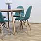 Comedor Mesa Aura Wood 100cms  + 4 Sillas Capitonne Eames Ecocuero - Miniatura 7