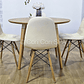 Comedor Mesa Aura Wood 100cms  + 4 Sillas Capitonne Eames Ecocuero - Miniatura 6