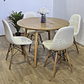Comedor Mesa Aura Wood 100cms  + 4 Sillas Capitonne Eames Ecocuero - Miniatura 3