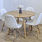 Comedor Mesa Aura Wood 100cms  + 4 Sillas Capitonne Eames Ecocuero - Miniatura 11