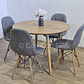 Comedor Mesa Aura Wood 100cms  + 4 Sillas Capitonne Eames Ecocuero - Miniatura 13