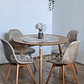 Comedor Mesa Aura Wood 100cms + 4 Sillas Capitonne Ecocuero Vintage - Miniatura 1