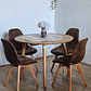 Comedor Mesa Aura Wood 100cms + 4 Sillas Capitonne Ecocuero Vintage - Miniatura 5