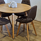 Comedor Mesa Aura Wood 100cms + 4 Sillas Capitonne Lino - Miniatura 13