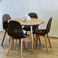 Comedor Mesa Aura Wood 100cms + 4 Sillas Capitonne Lino - Miniatura 18