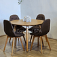 Comedor Mesa Aura Wood 100cms + 4 Sillas Capitonne Lino - Miniatura 19