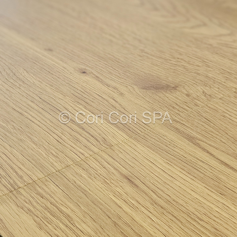 Comedor Mesa Aura Wood 100cms + 4 Sillas Capitonne Lino 20