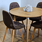 Comedor Mesa Aura Wood 100cms + 4 Sillas Capitonne Lino - Miniatura 21