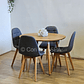 Comedor Mesa Aura Wood 100cms + 4 Sillas Capitonne Lino - Miniatura 22
