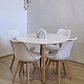 Comedor Mesa Aura Blanca 100cms + 4 Sillas Tulip - Miniatura 10