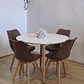 Comedor Mesa Aura Blanca 100cms + 4 Sillas Tulip - Miniatura 11
