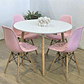 Comedor Mesa Aura Blanca 100cms  + 4 Sillas Eames - Miniatura 5