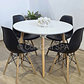 Comedor Mesa Aura Blanca 100cms  + 4 Sillas Eames - Miniatura 6