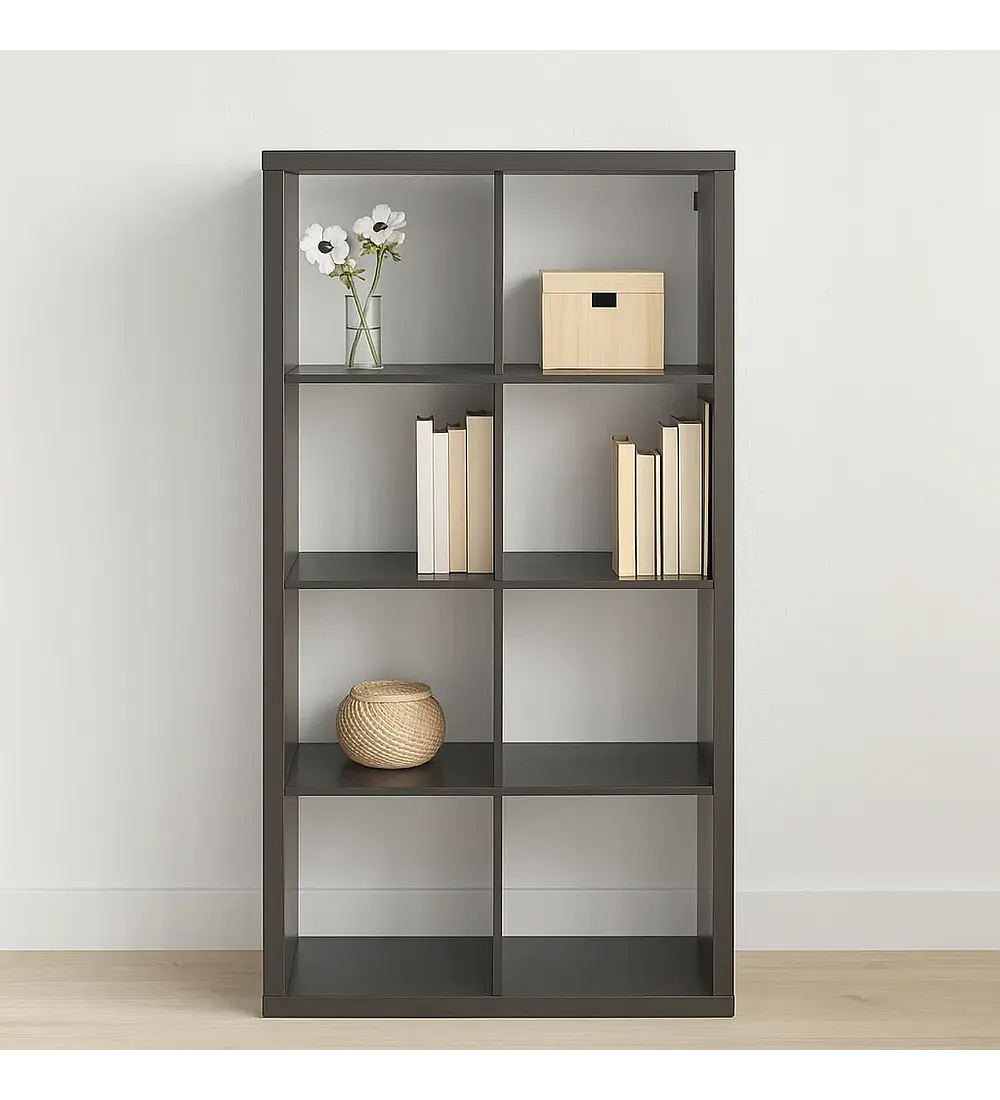 Estante Modular Zyno con 8 Compartimentos - Negro