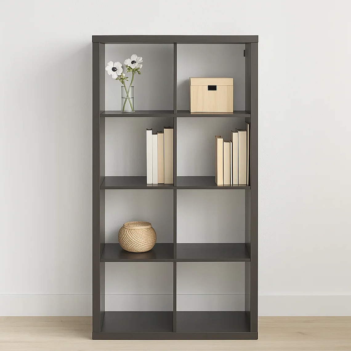 Estante Modular Zyno con 8 Compartimentos - Negro 2