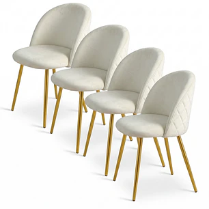 Pack 4 Sillas Bread Gold