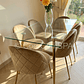 Comedor Rubi Gold 160x80cms  + 6 Sillas Bread Gold Velvet - Miniatura 1