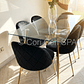 Comedor Rubi Gold 160x80cms  + 6 Sillas Bread Gold Velvet - Miniatura 3