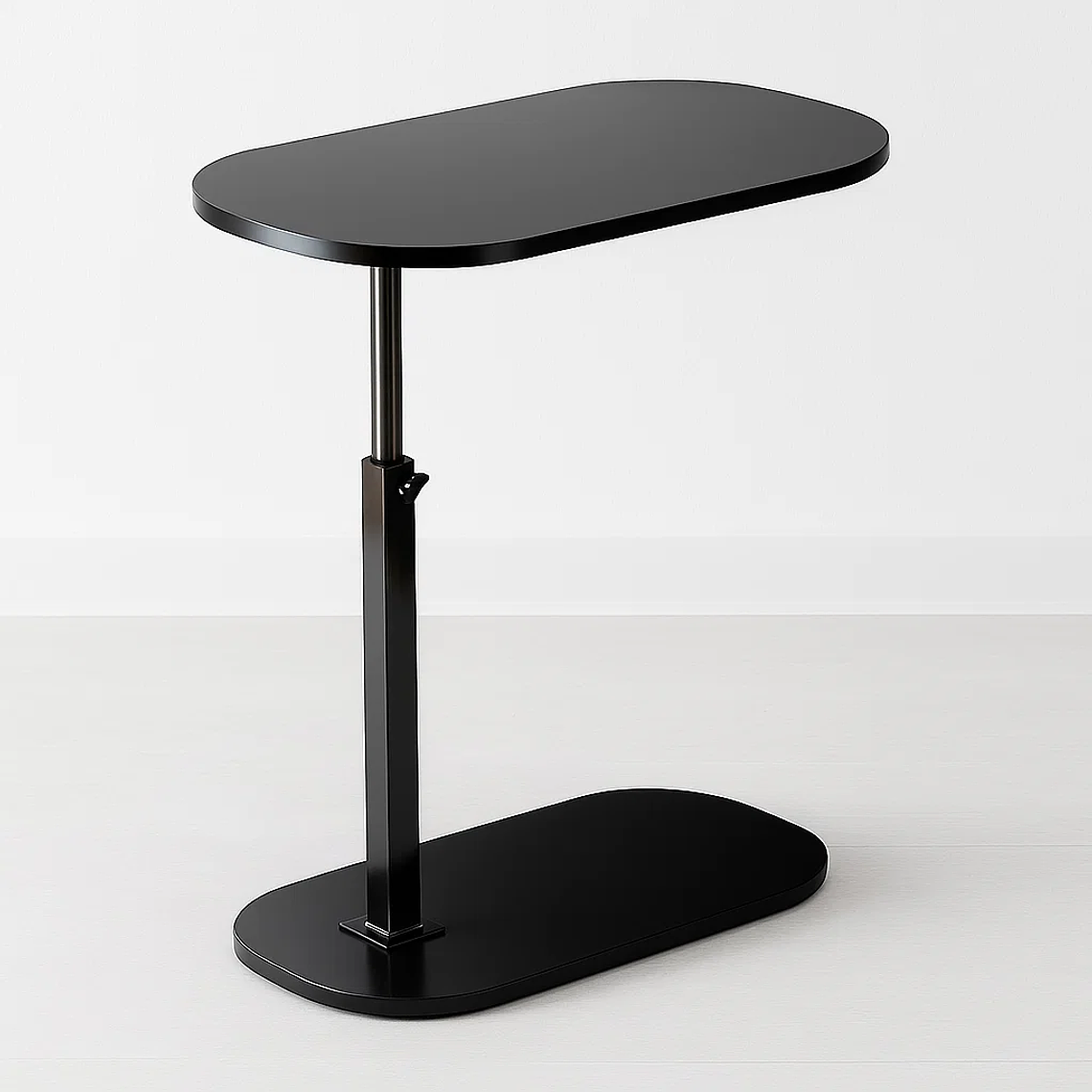 Mesa de Noche Ajustable en C para Cama y Sofá - Negro 2