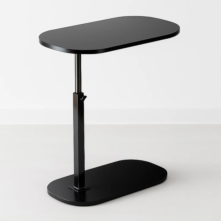 Mesa de Noche Ajustable en C para Cama y Sofá - Negro 2