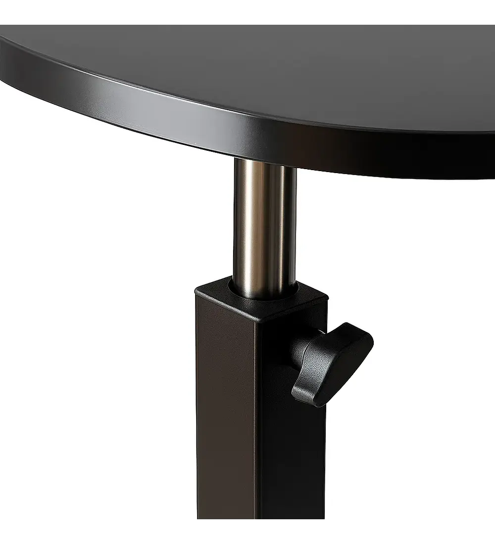 Mesa de Noche Ajustable en C para Cama y Sofá - Negro
