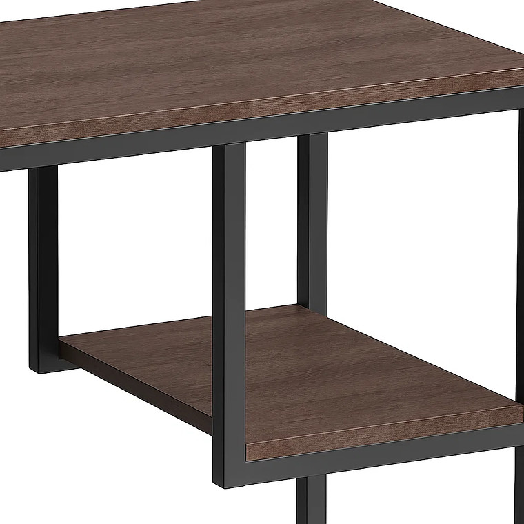 Mesa Auxiliar de 3 Niveles con Estantes Abiertos 4