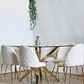 Comedor Madrid Dorada 130x80cms + 6 Sillas Bread Gold Velvet - Miniatura 16