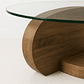 Mesa de Centro DuoGlass con Bases de Madera y Superficie de Vidrio - Miniatura 5