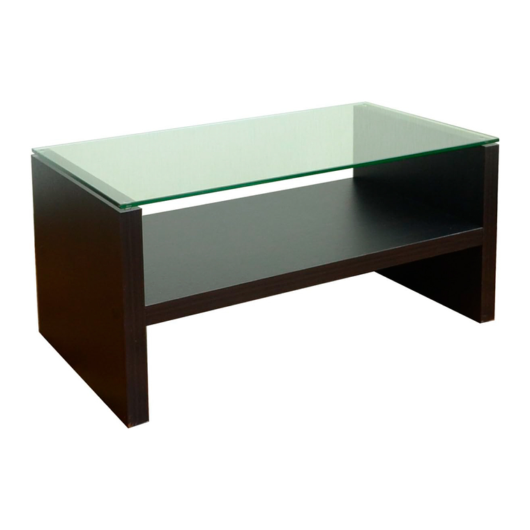 Mesa de Centro Moderna Madera Walnut Wood Vidrio 1