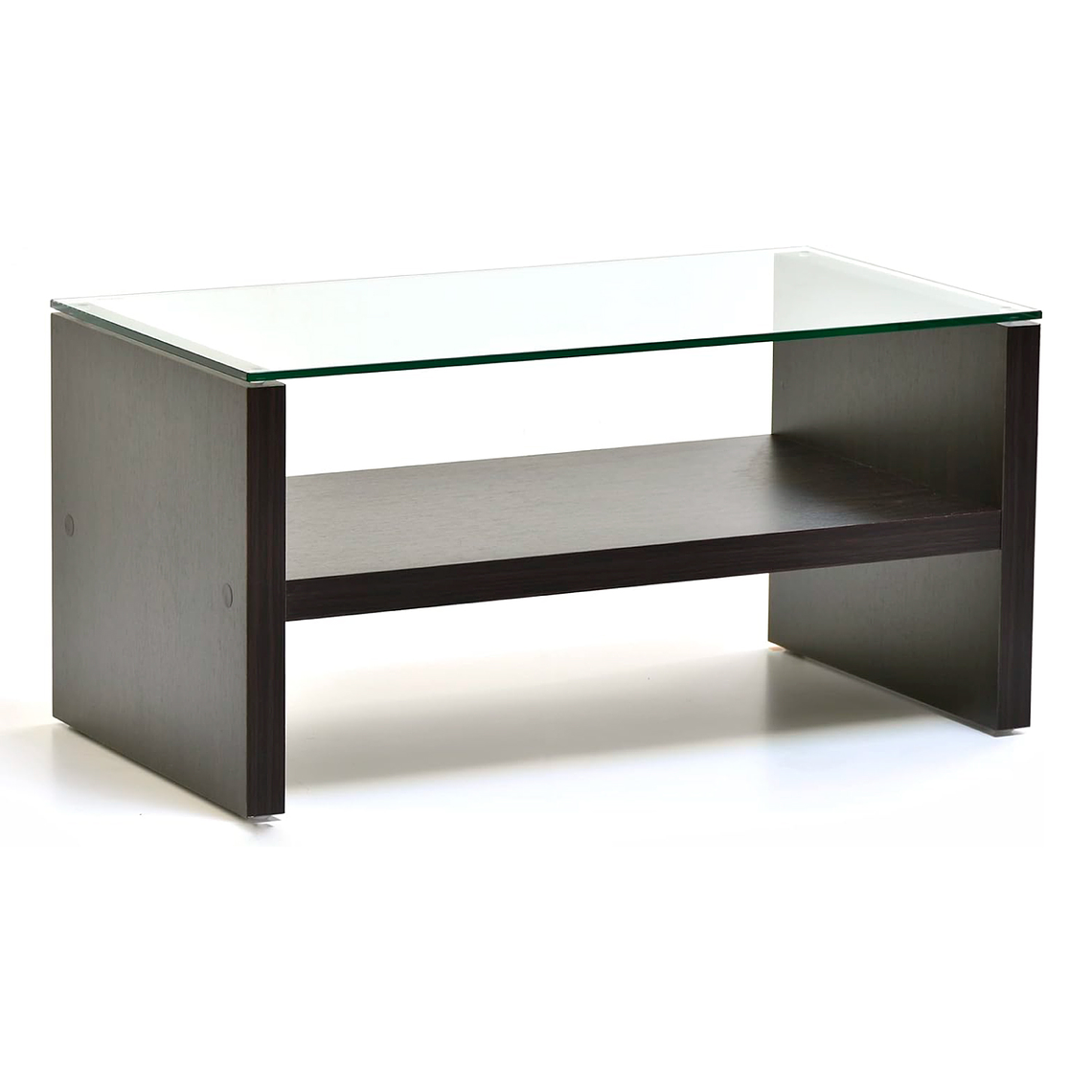 Mesa de Centro Moderna Madera Walnut Wood Vidrio 2