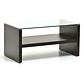 Mesa de Centro Moderna Madera Walnut Wood Vidrio - Miniatura 2
