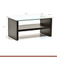 Mesa de Centro Moderna Madera Walnut Wood Vidrio - Miniatura 3