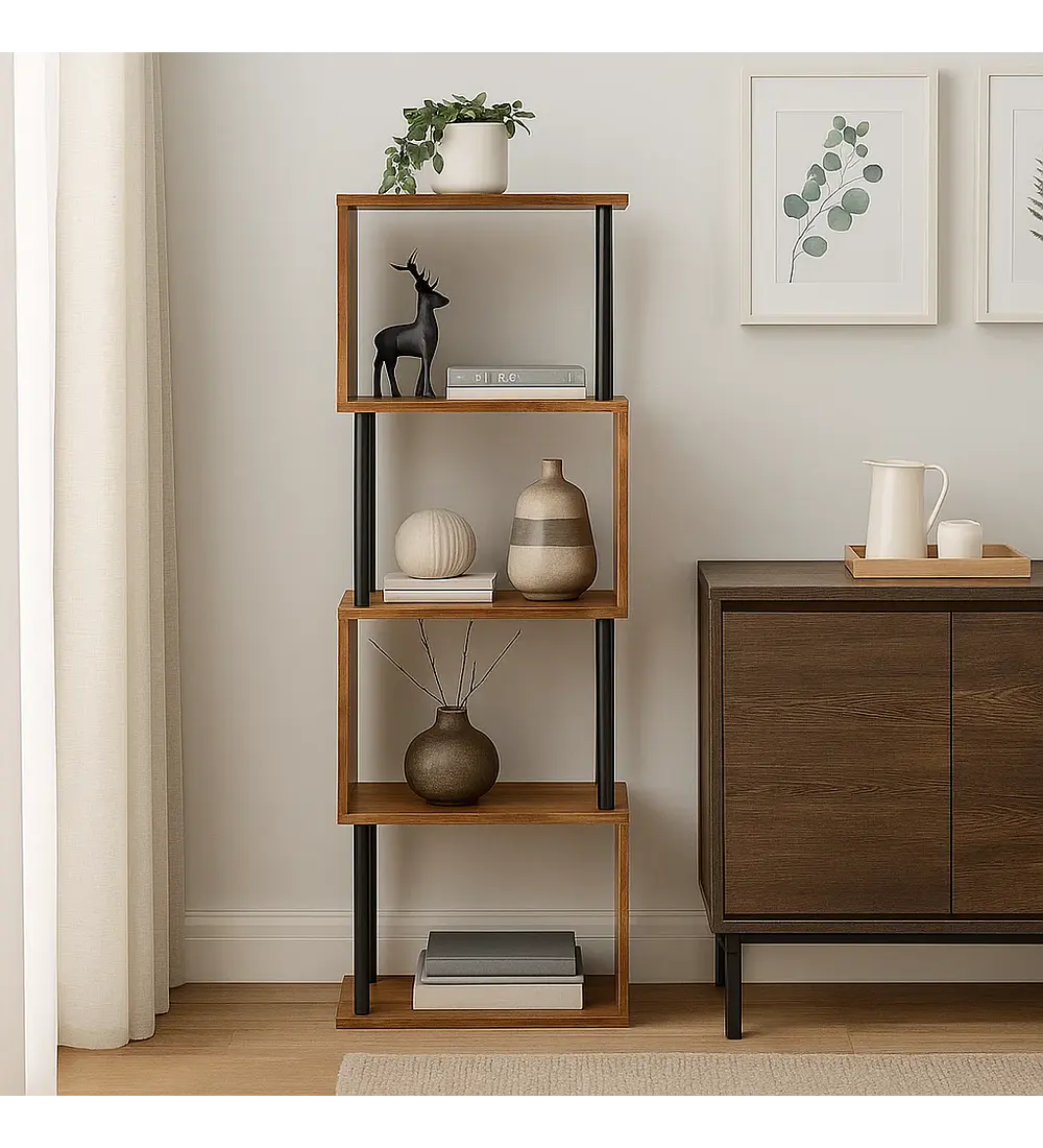 Estantería Decorativa 4 Niveles ZigZag Rack