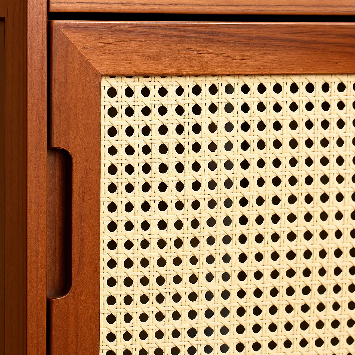 Vitrina EcoLuxe de Bambú y Ratán Sintético 4 Niveles 4