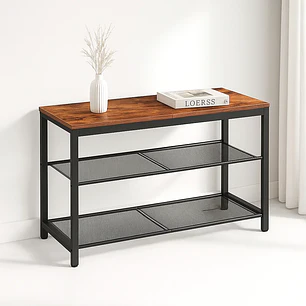 Banco Organizador Estilo Industrial con 3 Niveles