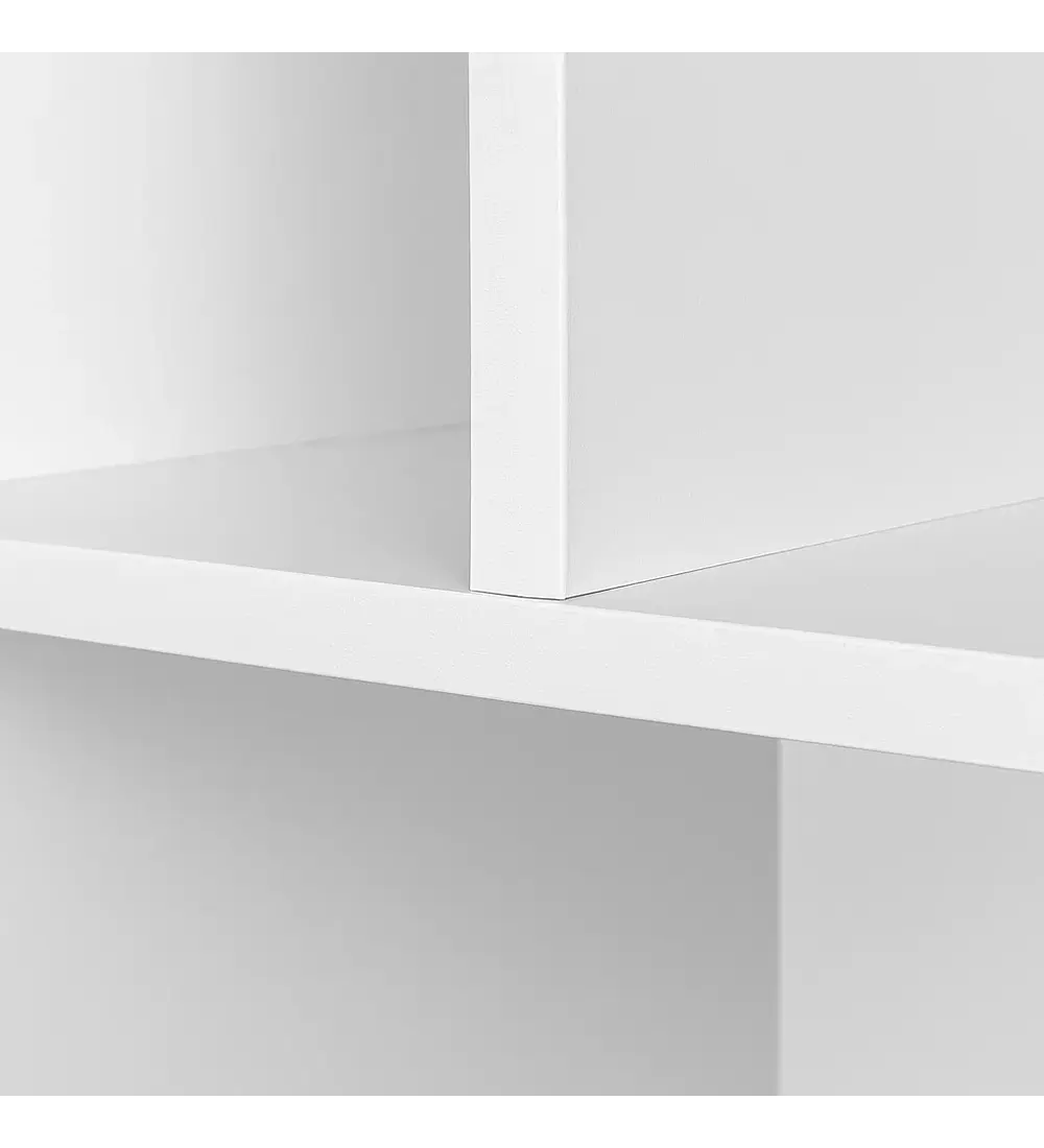 Estantería Moderna ZigZag de 6 Niveles - Blanco
