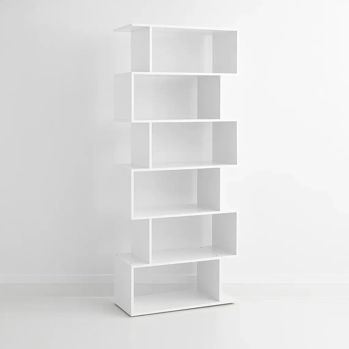 Estantería Moderna ZigZag de 6 Niveles - Blanco 3