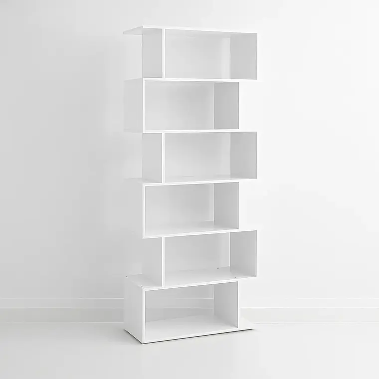 Estantería Moderna ZigZag de 6 Niveles - Blanco 3