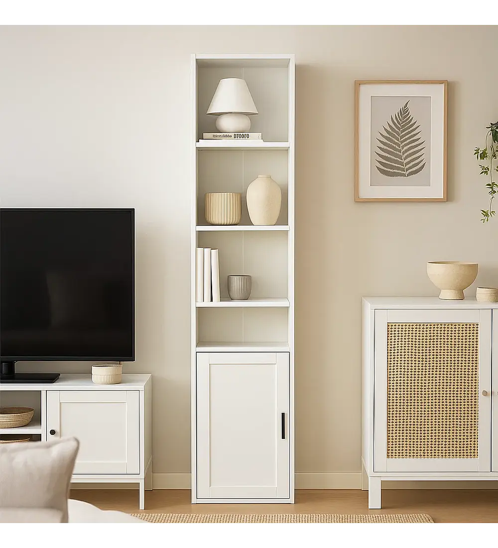 Librero MultiStore con Puerta - Blanco