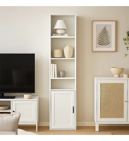 Librero MultiStore con Puerta - Blanco
